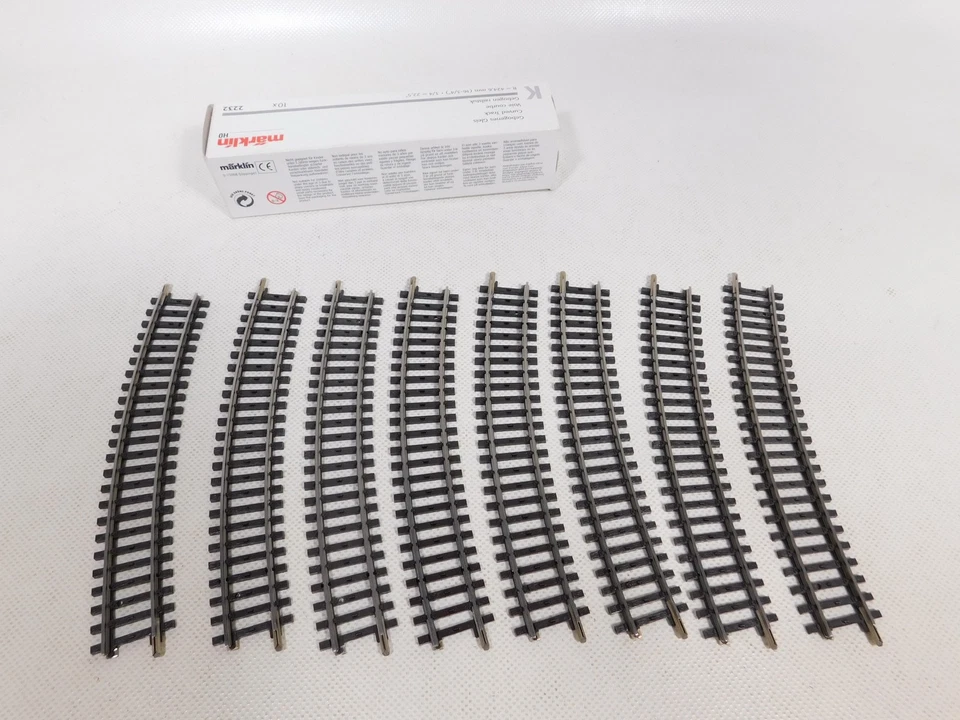 DP57-1# 16x Märklin H0 AC 2232 Track Piece K-Track Curved Very Good +1x Box - Image 2 of 4