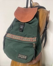 Vintage 90s Jansport USA Leather Bottom Backp...