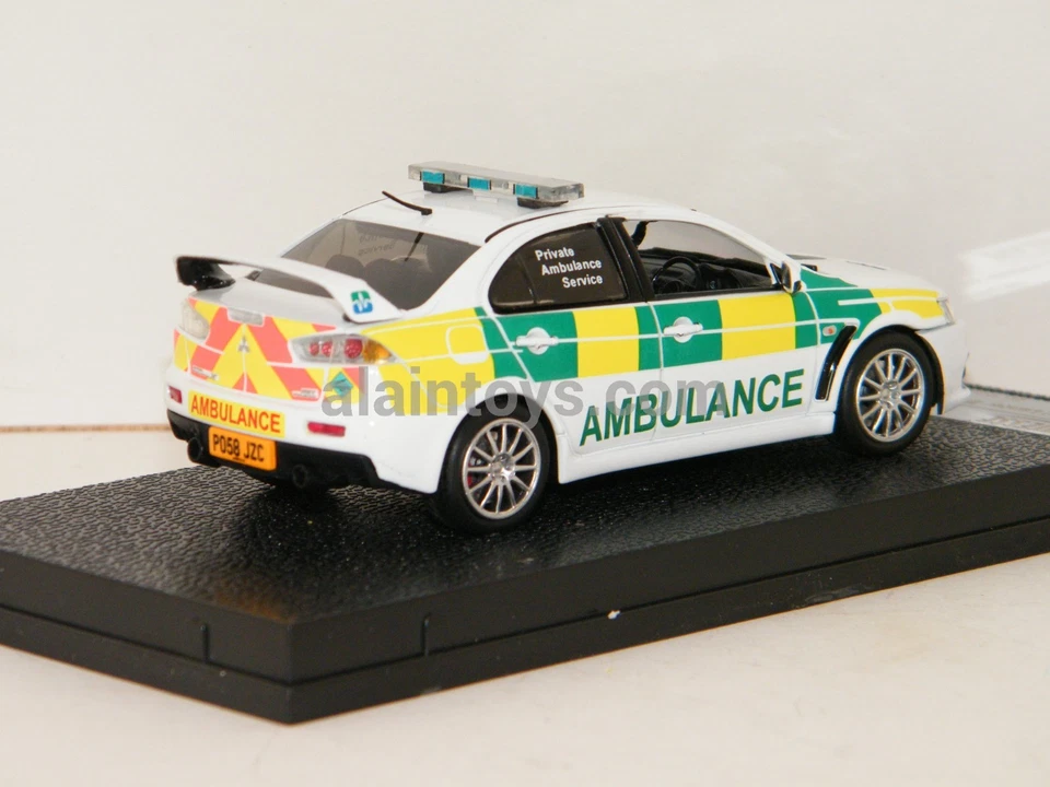 MITSUBISHI LANCER EVOLUTION X AMBULANCE PRIVATE UK WHITE VITESSE 1/43 Réf 29353 - Photo 3/4
