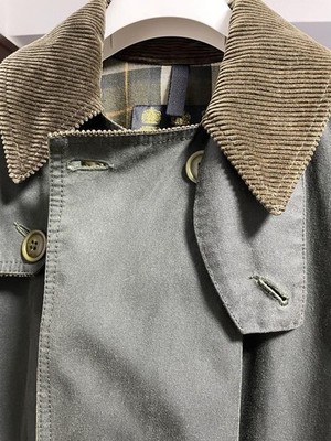 Barbour trench coat Jacket Blouson Men Size 36 Sage Green | eBay