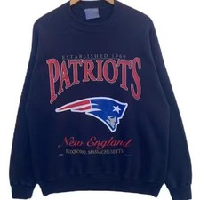 1995 New England Patriots N Fl Sweatshirt Navy Color Reprint AN65986