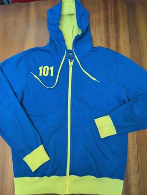 Fallout 3 Vault 101 Zip Up Hoodie Bethesda Official Merch Men's Medium M 2013