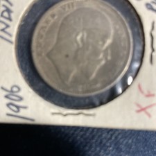 1906 British India Silver Rupee  XF/AU  *Free S/H After 1st Item*