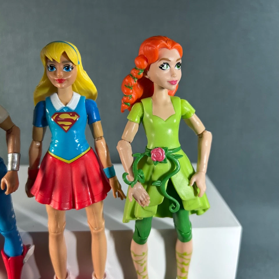 Lote de figuras de acción DC Super Hero Girls Wonder Woman Supergirl Poison Ivy Katana Foto 2 de 4