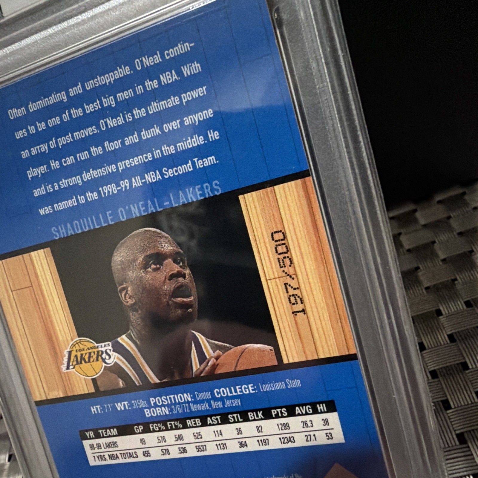 1999 UD Hardcourt Shaquille O’Neal #25 Baseline Grooves Rainbow PSA 6 🔥 view 4