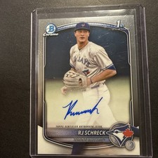  2025 Bowman Chrome RJ Schreck 1st Auto, Blue Jays, #CPA-RSC 