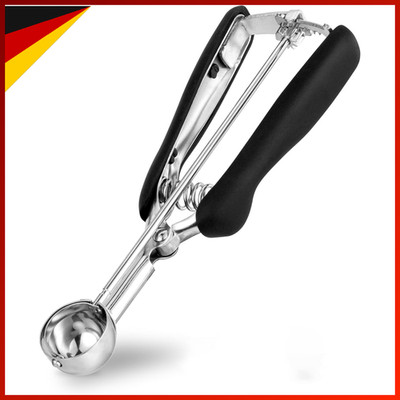 Eisportionierer Edelstahl 3 cm 10 ml mit Auslöser für Eiskugeln Keksteig