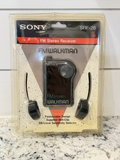 Sony SRF-26 Walkman FM Stereo Receiver with Headphones. New In Package Belt Clip