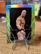 2026 Topps Chrome WWE Stone Cold Steve Austin Yellow Refractor /275