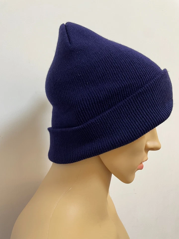 Gorro Jordan Logo Bordado Para Hombre Informal Exterior Invierno Cálido Tejido Sombreros Azul Foto 2 de 3