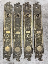 "Perilla de entrada de puerta de latón vintage victoriana Belfort RHCo 21,5"" X 3"""