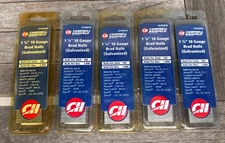 5000 18 Gauge 1 1/4" Brad Nails Galvanized 1000/Package Campbell Hausfeld Lot