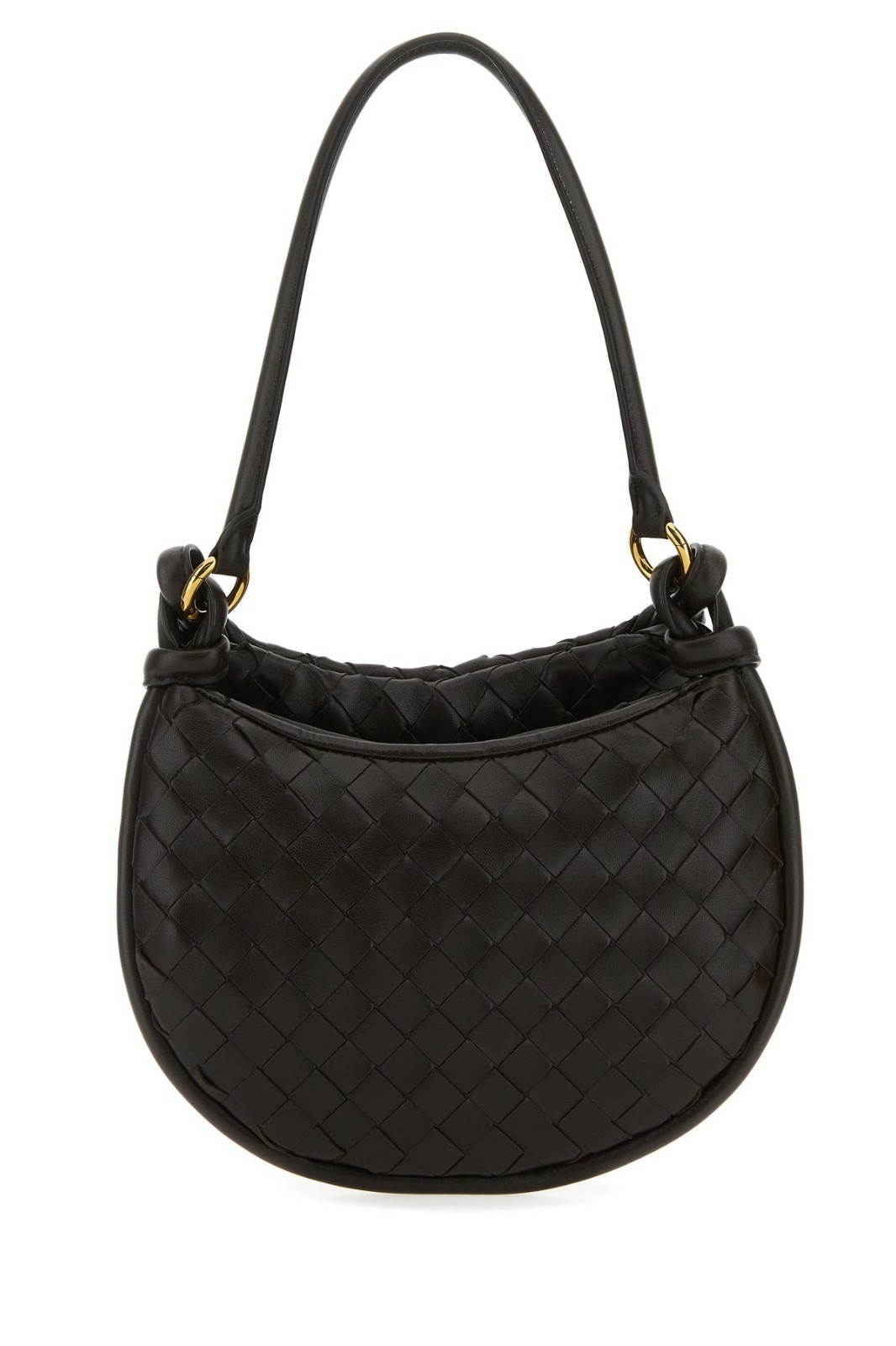BOTTEGA VENETA Gemelli Small Dark Brown Intrecciato Leather Shoulder Bag New image 3