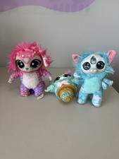 Magic Mixies Lot Of 3 Plush Toys Pink Red Blue Genie Read