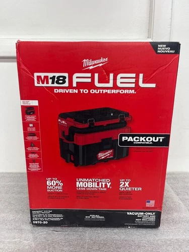 Milwaukee Tool 0970-20 M18 Fuel Packout 2.5 Gallon Wet/Dry Vacuum (Tool Only)