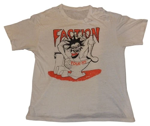 Faction Punk Rock Music Tour Single Stitch T-Sh 1980s vintage concert t-shirt, vintage, size M, single stitch, B+ condition