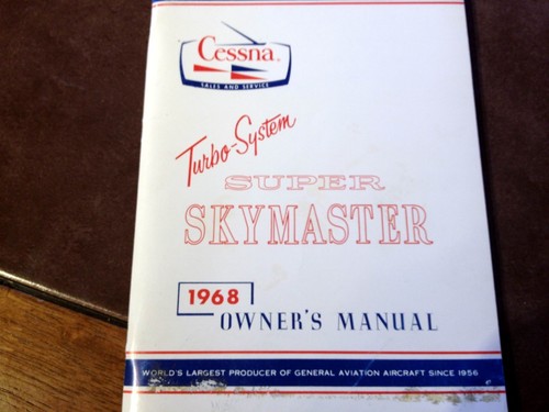 1968 Cessna T337C Turbo Super Skymaster Owner's Manual