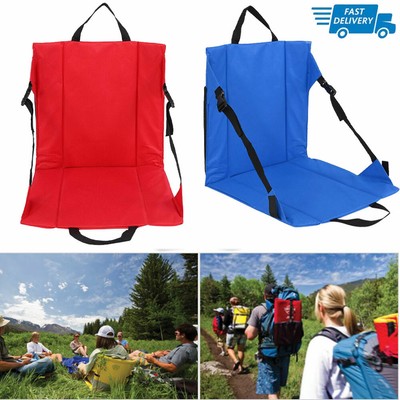 Stadium Bleacher Seat Portable Folding Chair Outdoor Cushion Travel With Back