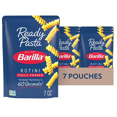 Barilla Ready Pasta Rotini 7 Ounce Pack of 7 Fully Cooked Microwave Pasta 60 ...