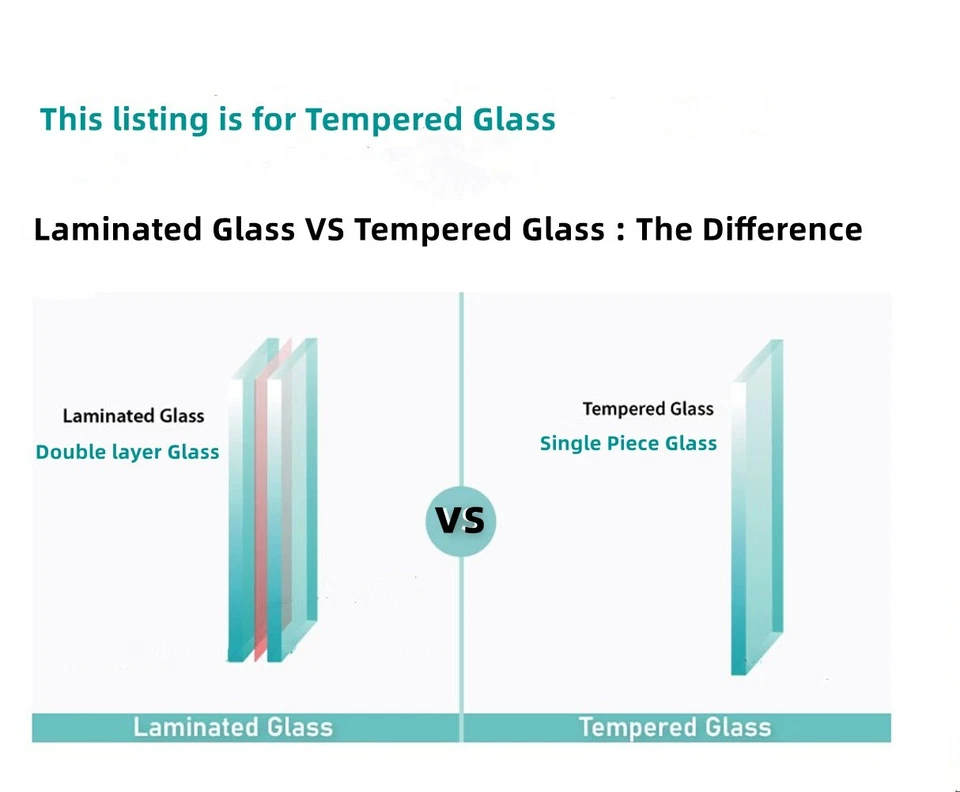 Passenger/Right Side Front Door Window Glass Tempered For 1999-2006 Volvo S80 Foto 2 de 4