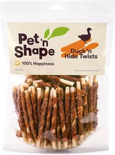 Pet 'n Shape Duck Wrapped Rawhide Dog Treats - Small Twist, 2 Pounds