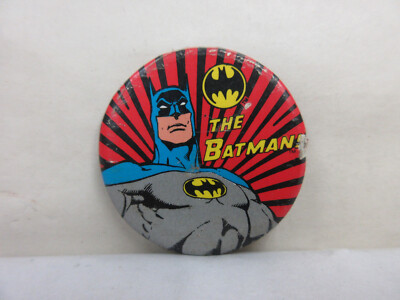 Vintage 1982 The Batman DC Comics Cartoon Superhero Pinback Button