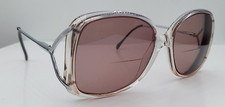 Vintage Berdel Pink Blue Translucent Oval Sunglasses Italy FRAMES ONLY