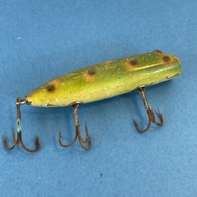 antique price guide for wooden fish lures SOUTH BEND SURF-ORENO Wood Fishing Lure  RED WHITE  Toad Tackle Collection of Painted Wooden Fishing