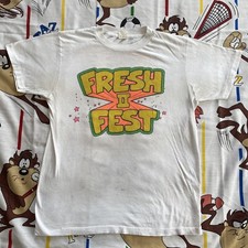 1985 Fresh Fest II Tour Concert T-Shirt Small Run-DMC Whodini Grandmaster Flash