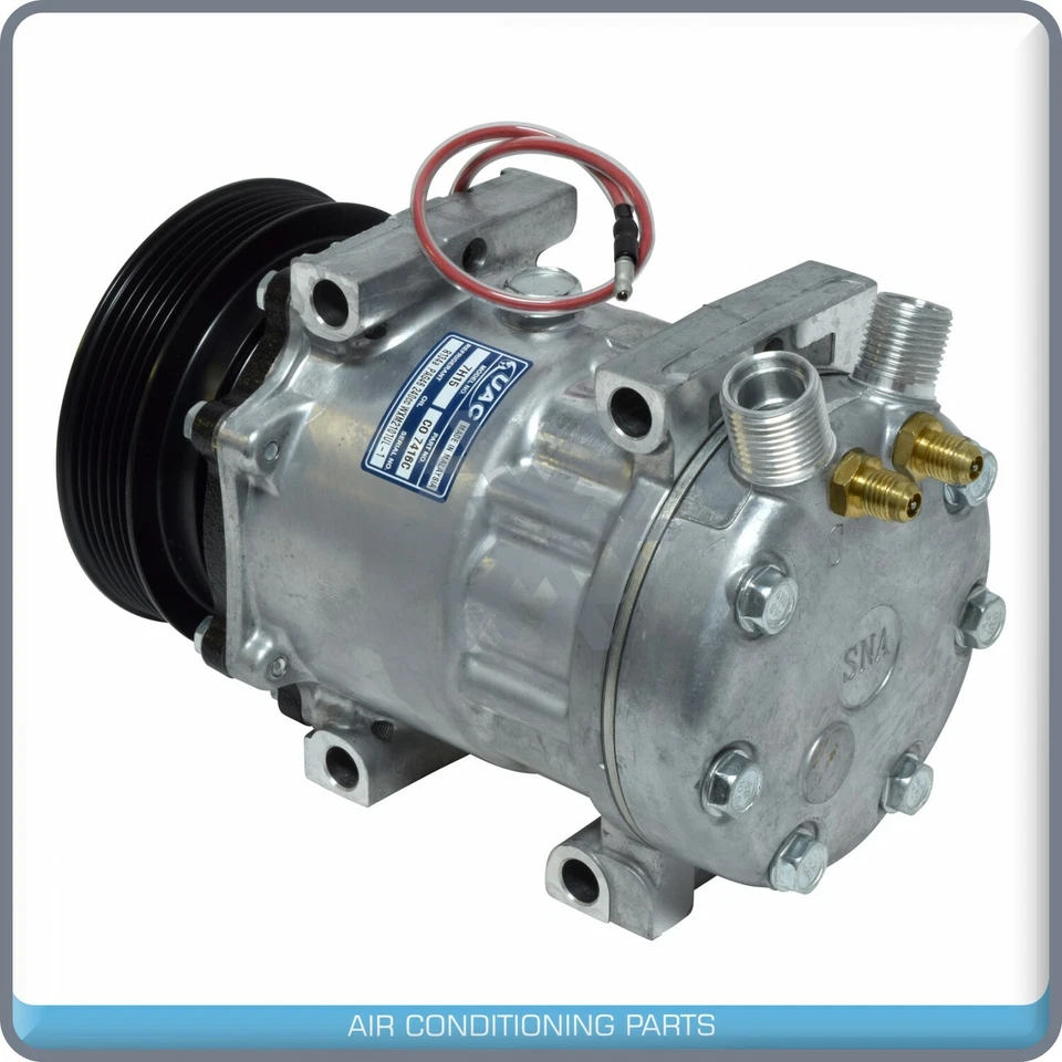 A/C Compressor for Ford Aerostar, Bronco, E-150, E-250, E-350, Escort, F-2... QU - Image 2 of 4