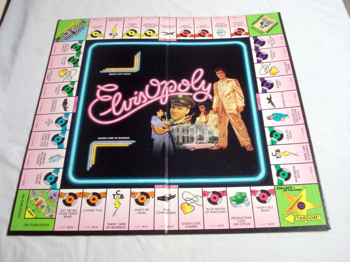 Elvisopoly Board Game Complete 1995 Elvis Presley Rock N' Roll