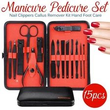 Men Women Manicure Pedicure Set Finger Toe Nail Clippers Scissors Grooming Kit