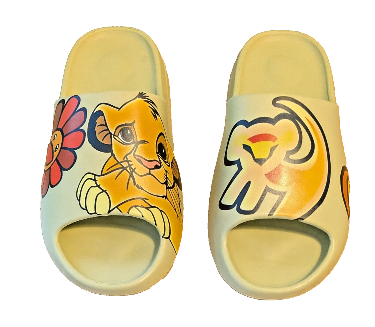 Cute Foam Slippers Sandals Yellow Lion King Simba Theme Kids Euro