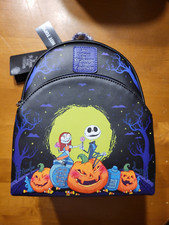 Loungefly The Nightmare Before Christmas NBC Jack Sally Pumpkins Mini Backpack