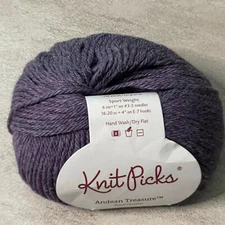 Knit Picks Andean Treasure  Royal Heather 100% Alpaca Yarn 50 Grams
