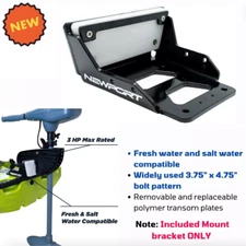 Transom Trolling Motor Mount Bracket for Kayaks Fishing Boat Salt/Fresh Water