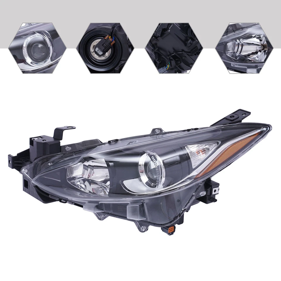 Halogen Headlight For Mazda 3 Sedan Hatchback 2014 2015 2016 Driver Side Left Foto 2 de 4