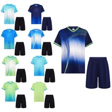 Kids Boys Set Team Suit Drawstring Outfit T-shirt Short Sleeve Activewear