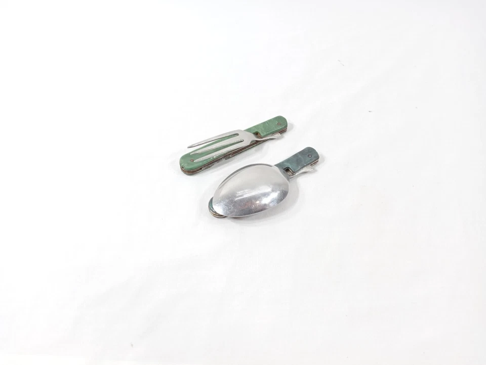 Tourist Set USSR Folding Fork And Spoon Opener Travel Camping Soviet Vintage - Image 2 of 4