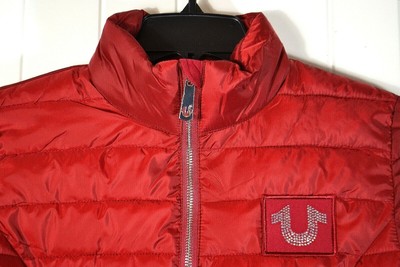 Mens Hooded Red True Religion Puffer Jacket NWT WOMEN'S TRUE