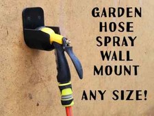 Plastic Garden Hose Spray Wall Mount – Secure Nozzle Holder with Drain Hole