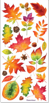 Violette Stickers Fall Autumn Harvest Leaves  Crafts Planner Supply Scrapbook