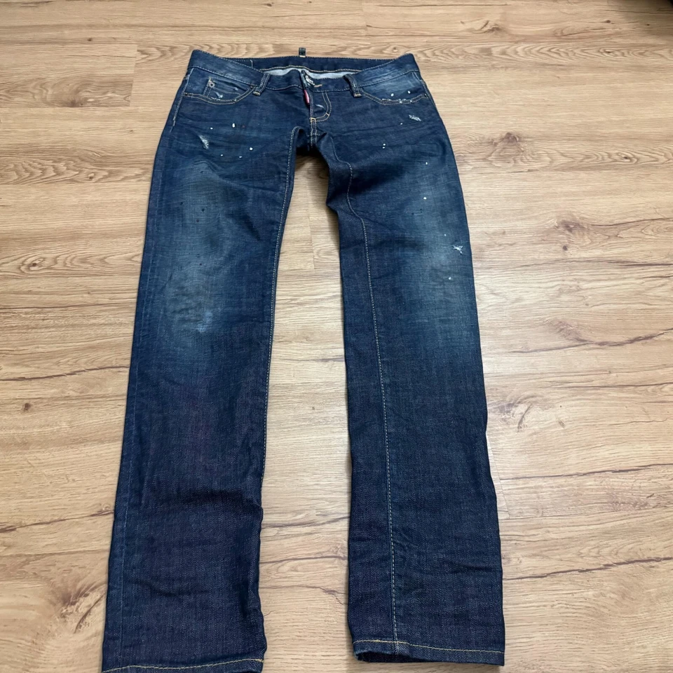 DSquared2 Boyfriend Jeans Paint Splatter Womens Size 40 (30x30) - Image 2 of 4