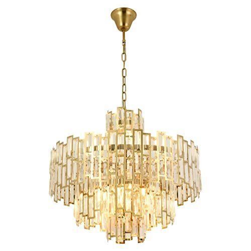 Lámparas de cristal modernas de oro ligero accesorio de luz de araña redonda 4/5 niveles - Imagen 5 de 18