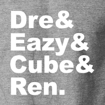 DRE EAZY CUBE REN T-Shirt West Coast 1990s Old School Cali Hip Hop Rap S-6XL Tee