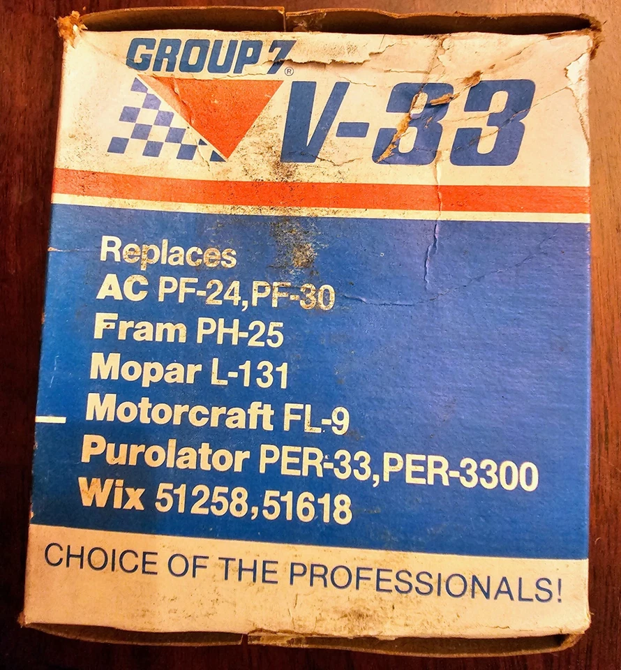 Filtro de aceite de motor Grupo 7 V33; ¡Compra más ahorra más! Foto 2 de 4