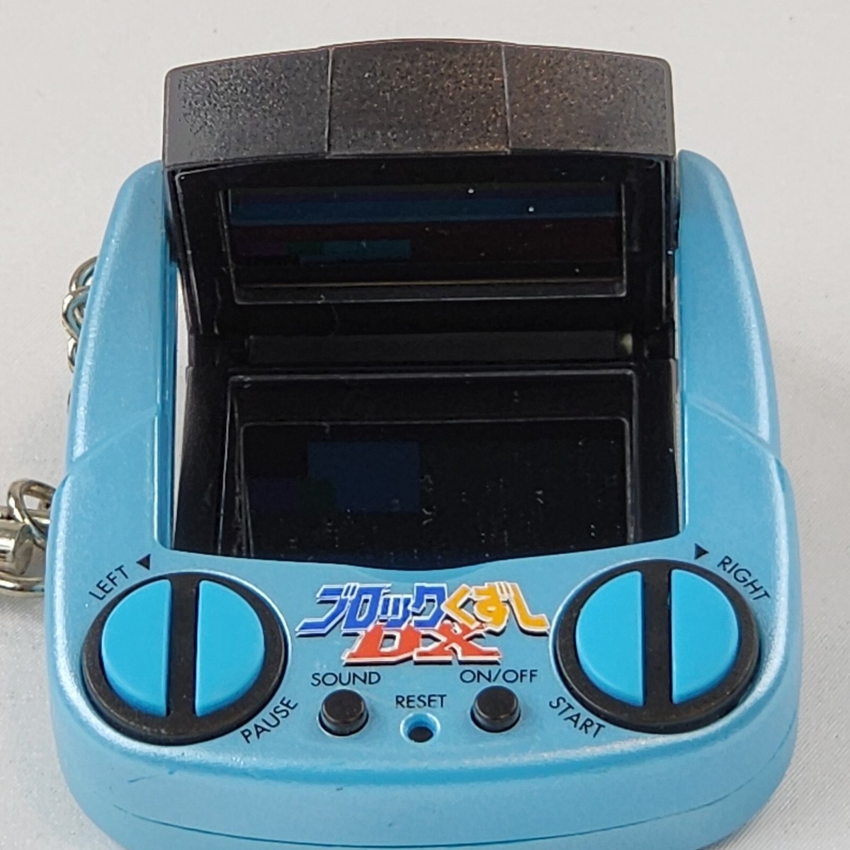 Block Kuzushi DX Blue LCD Handheld Keychain Video Game Hiro Japan