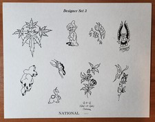 ORIGINAL GG Guy's  Gals Traditional Vintage 1981 National Tattoo Flash Sheet OH