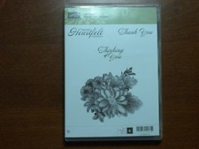 Stampin' Up Cling Mount Stamp Set Heartfelt Blooms RETIRED