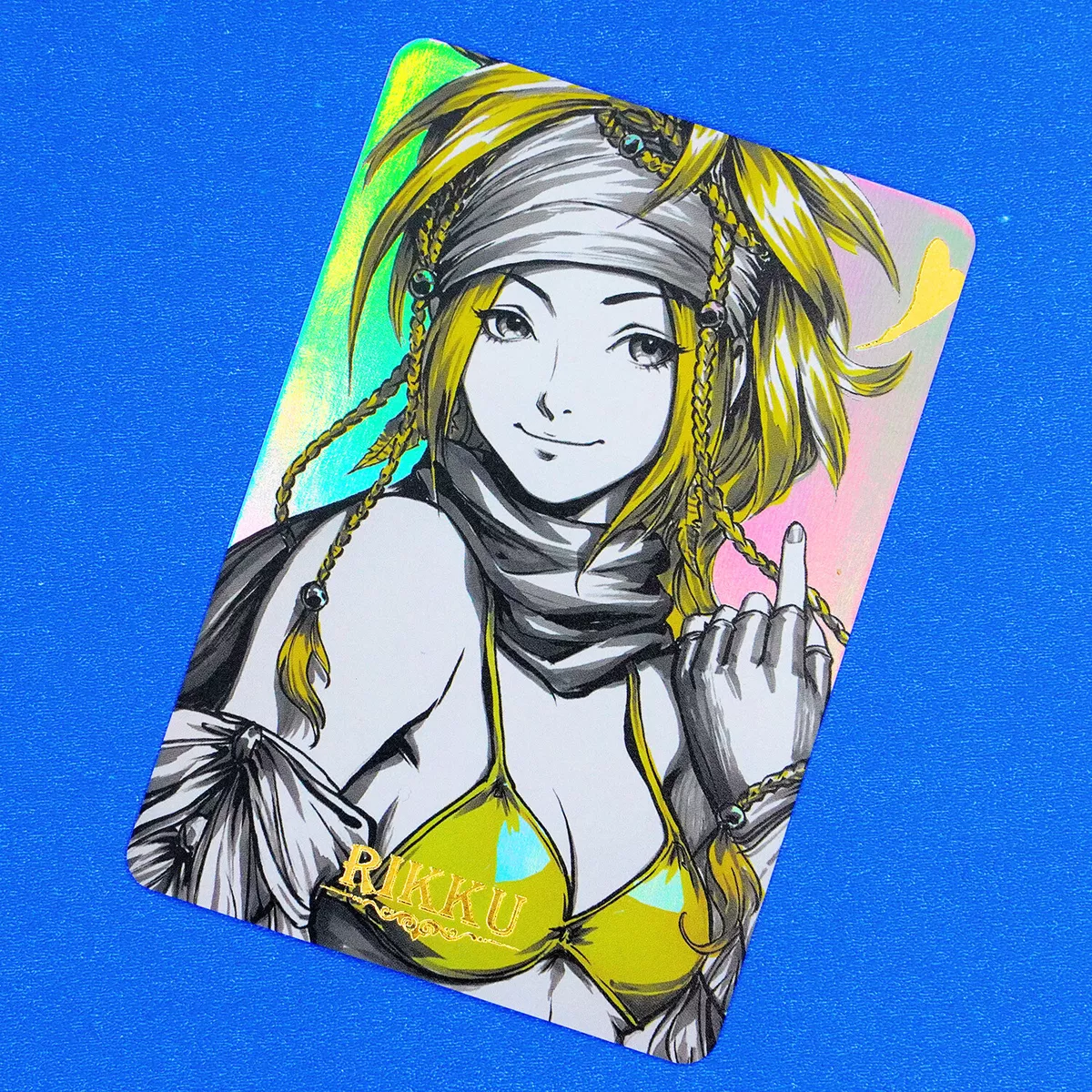 Final Fantasy X FF 10 Rikku Rainbow Foil Holo Character Figure Art Card B